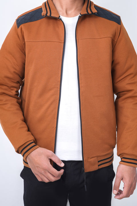 Men Exst Zipper Mockneck MZPPR12 - Brown