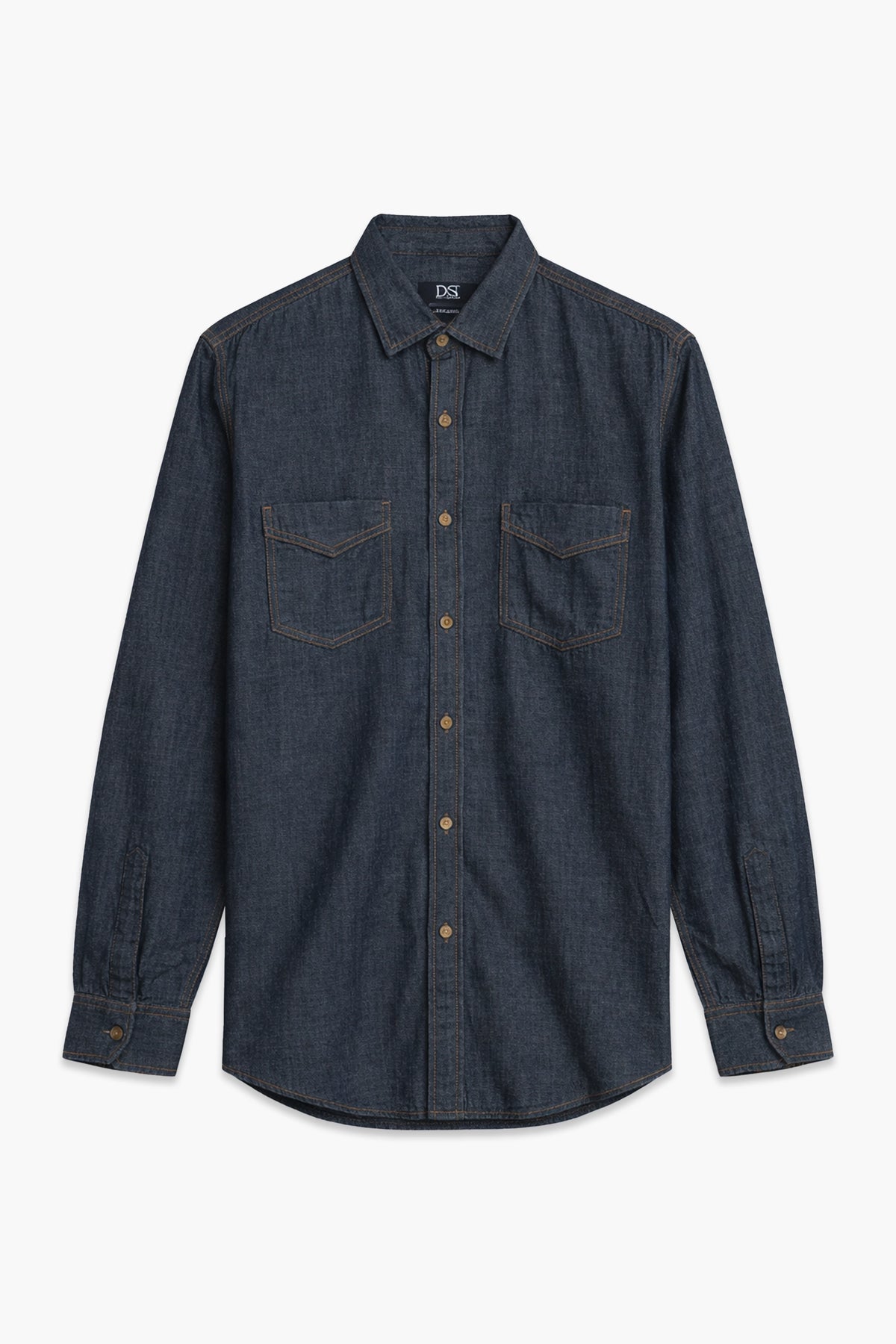 Men Denim Shirt DBP Pocket MDS23-03 - D/Grey