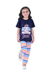 Girls Graphic Loungewear Suit GLSUIT15 - Navy