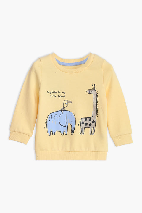 Boys Branded Graphic Sweatshirt - Yellow