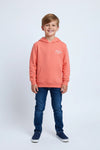 Boys Branded Pullover Hoodie - Orange