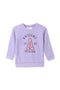 Girls Branded Graphic Sweatshirt - Purple