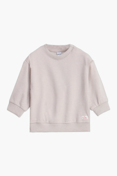 Boys Branded Basic Sweatshirt - Beige