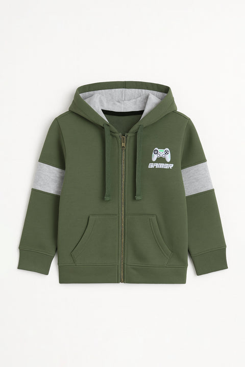 Graphic Zipper Hoodie