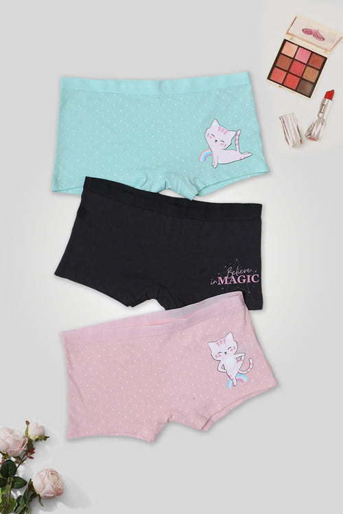 Girl Panties Pack of 3 - (Assorted)