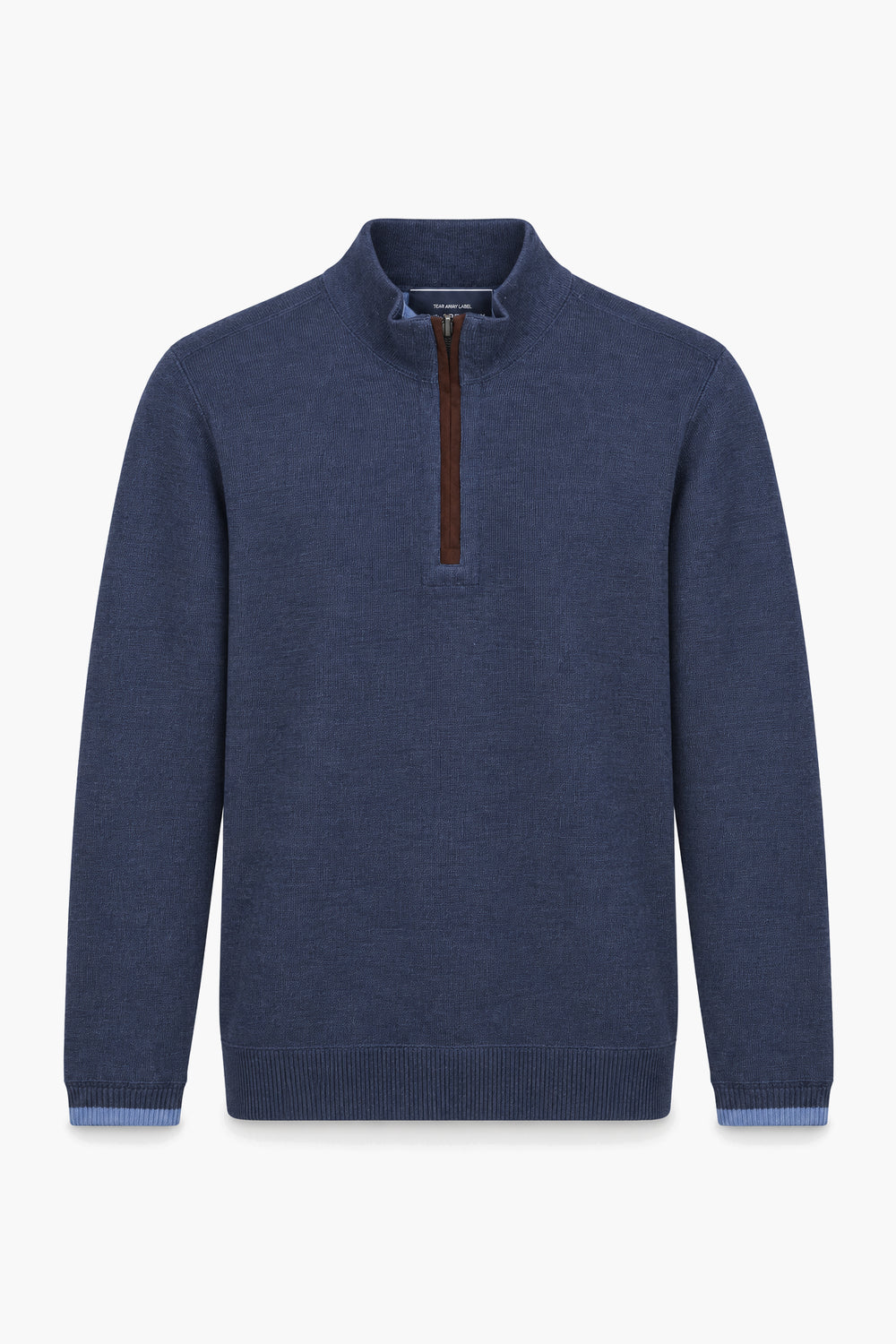 Men Branded Mockneck - Blue