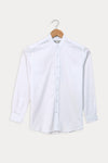 Boys Band Collar Casual Shirt BCS24#04 - White