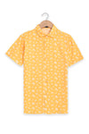 Boys Casual Printed Viscose Shirt - Yellow