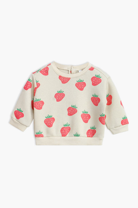 Girls Branded Graphic Sweatshirt - Cream