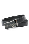 Men Leather Belt Automatic Buckle - Black