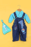 Infant Baby 3-Piece Suit A13 - Green and Denim