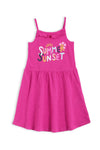 Girls Branded Graphic Tunic - Hot Pink