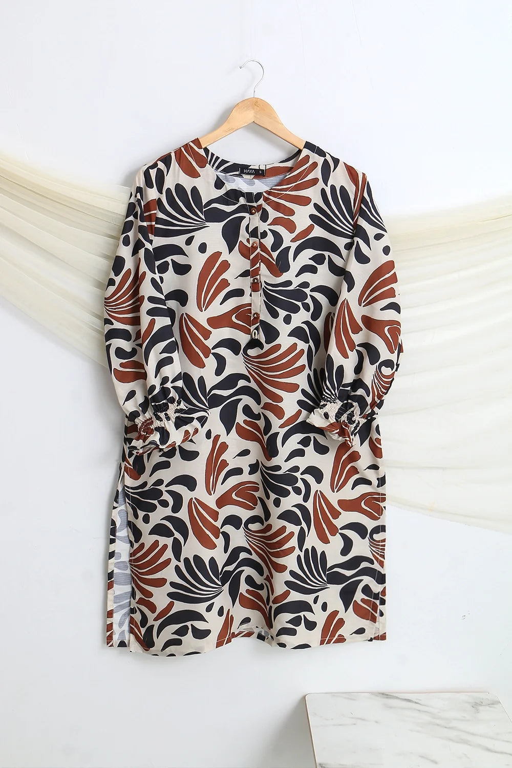 PRINTED SLUB SHIRT