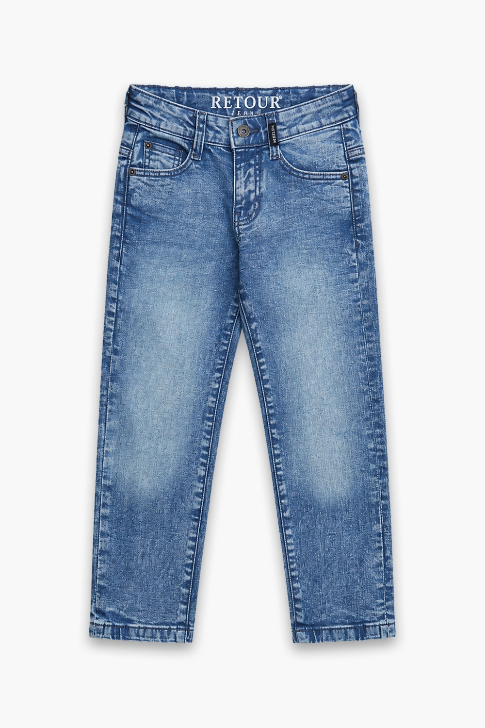 Boy Branded Straight fit Denim Pant - M/BLUE