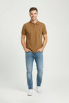 Men Branded Polo - Camel