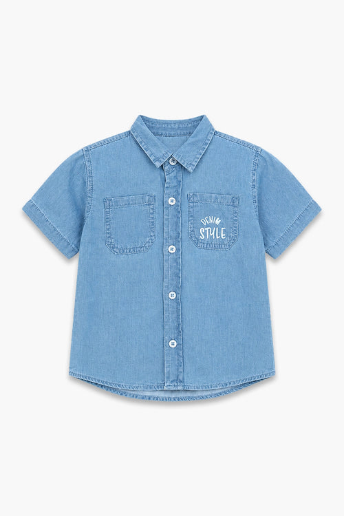 Girls Branded Shirt - L/Blue