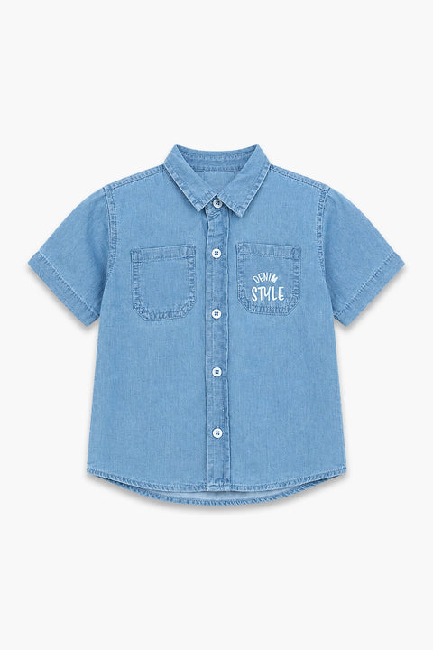Girls Branded Shirt - L/Blue