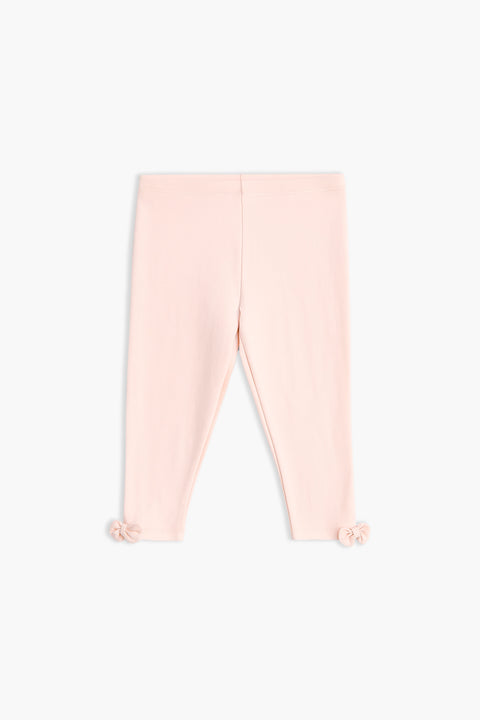 Girls Branded Capri - Baby Pink