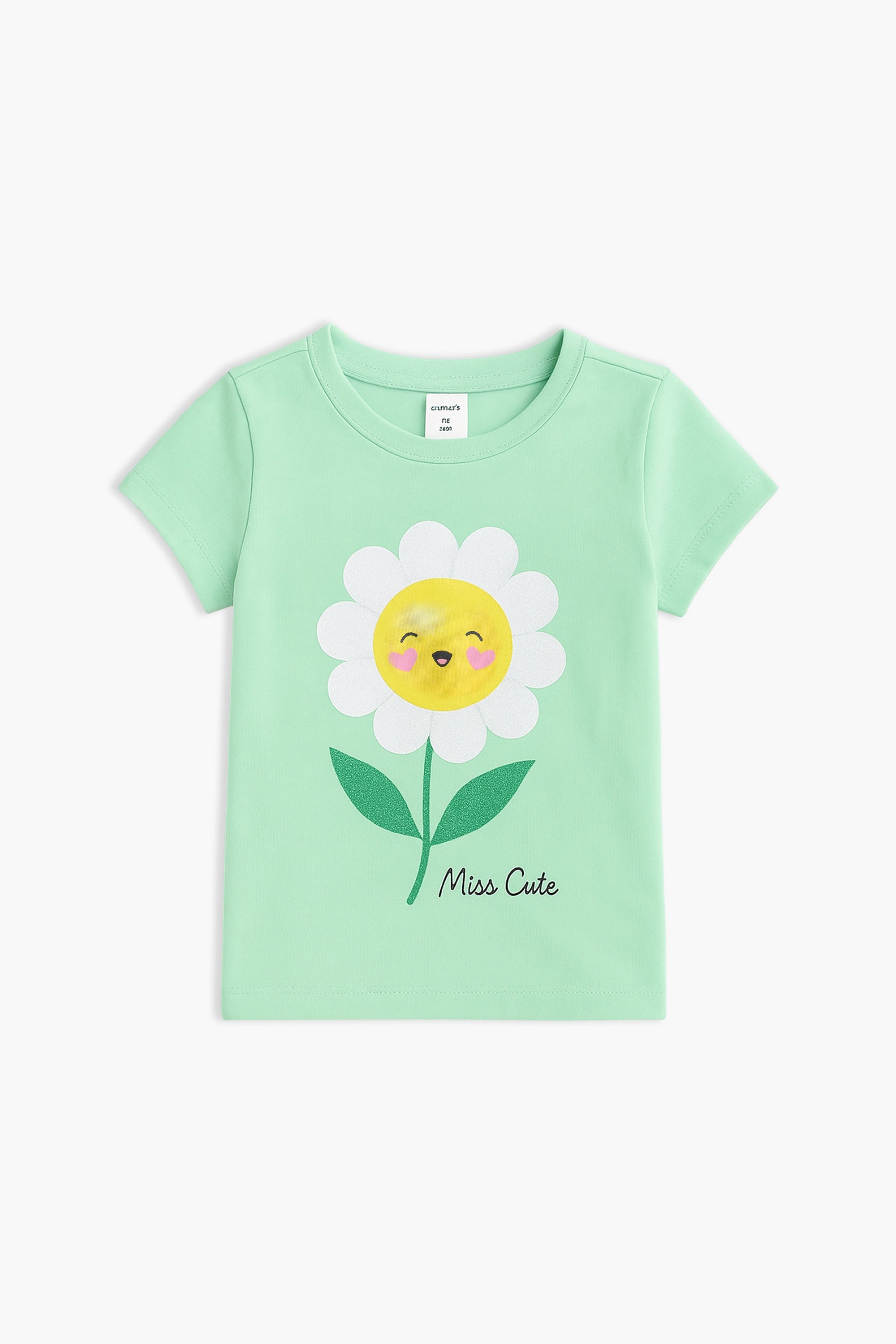 Girls Branded Graphic T-Shirt - L/Green