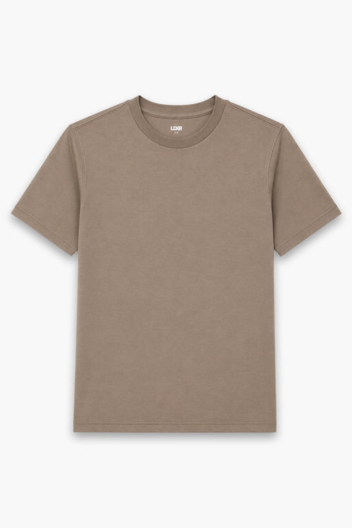 Men Branded Basic T-Shirt - Khaki