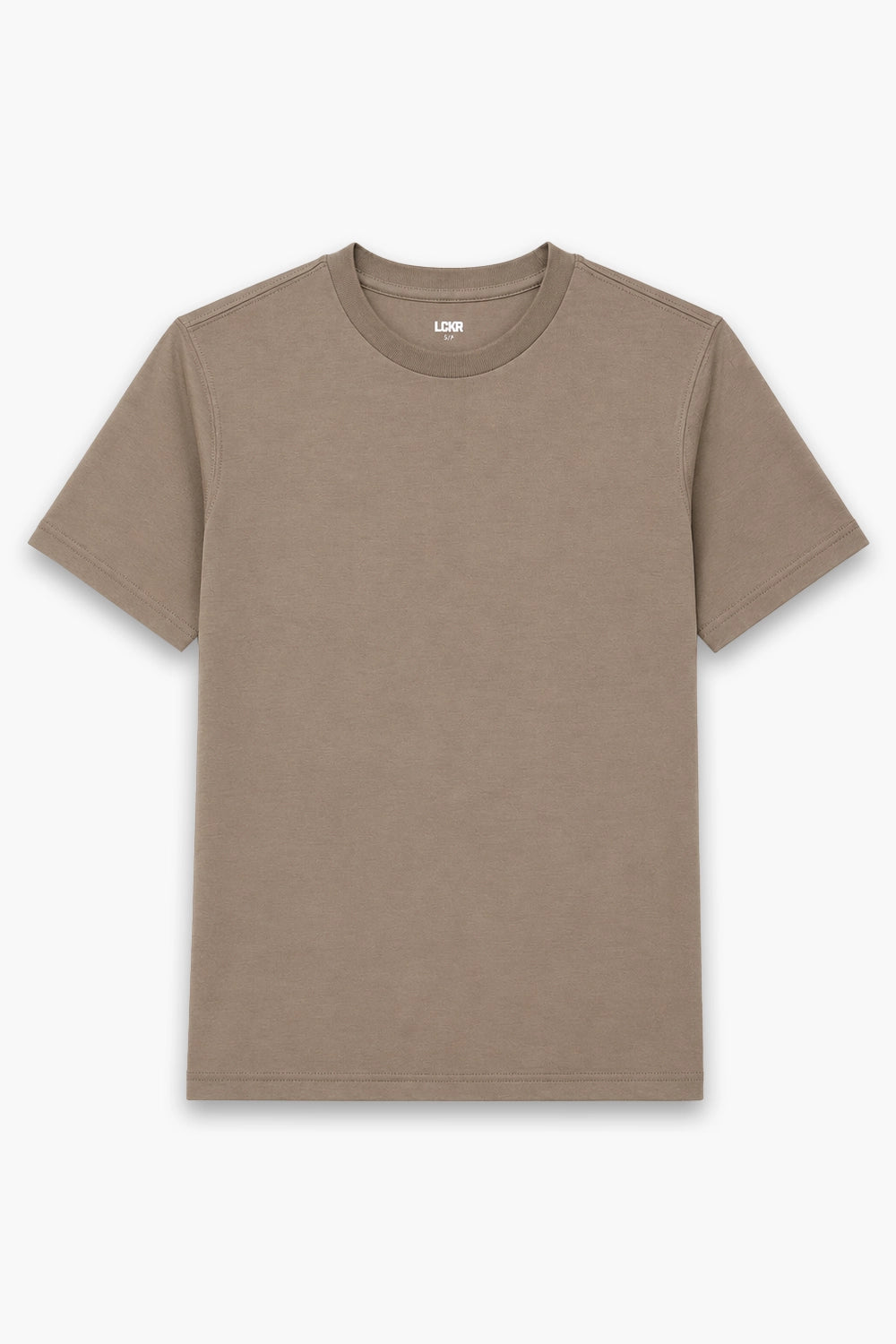 Men Branded Basic T-Shirt - Khaki