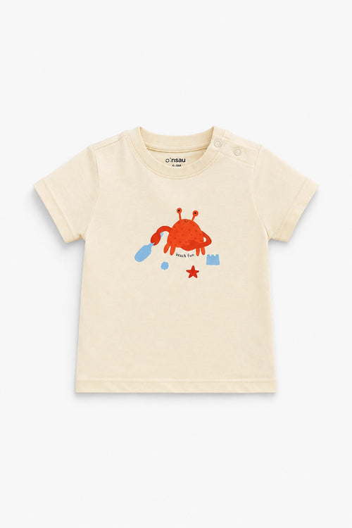 Girls Branded Graphic T-Shirt - Cream