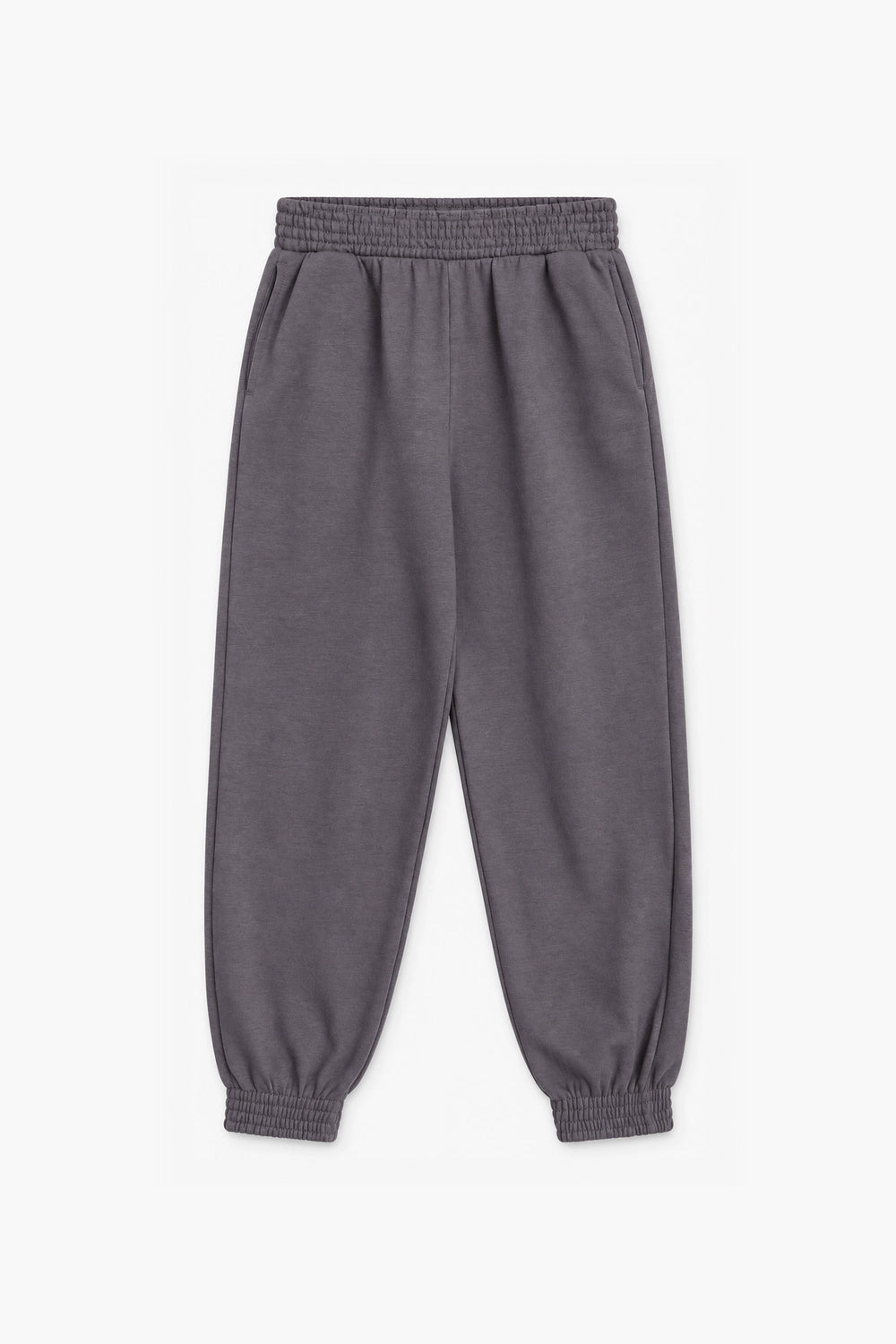 Girls Branded Fleece Trouser - D/Grey