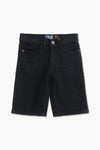 Boys Branded Denim Short - Black