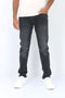 Man branded Straight Fit Denim Jeans - Black