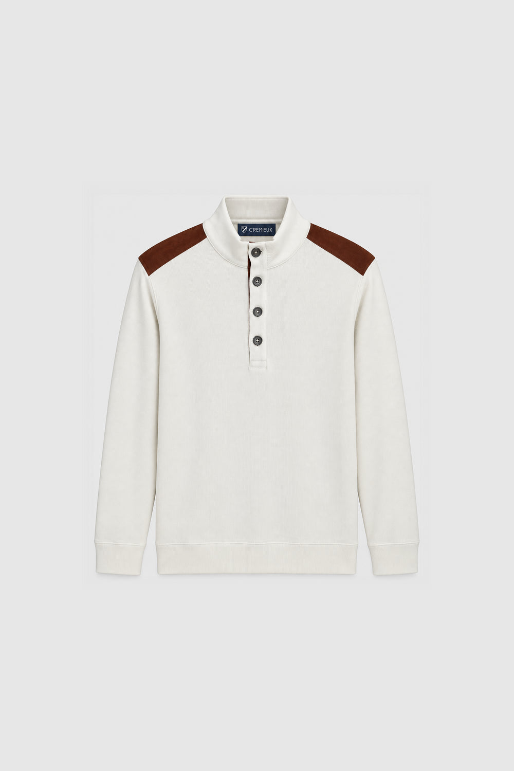 Men Branded Mockneck - Fawn