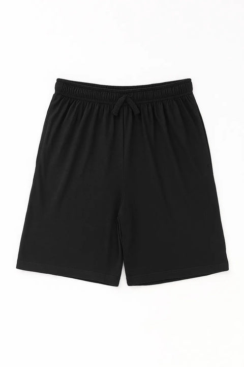Men Branded Short - Black