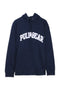 Women Pull & Bear Graphic Hoodie Sweatshirt - Navy