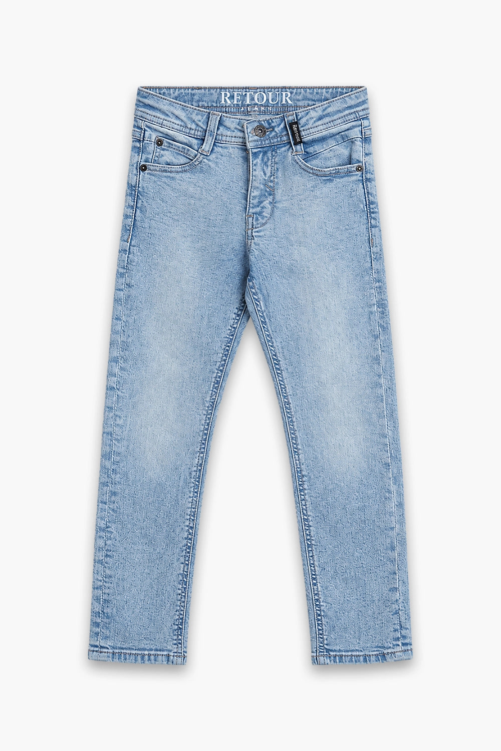 Boy Branded Straight fit Denim Pant - Blue