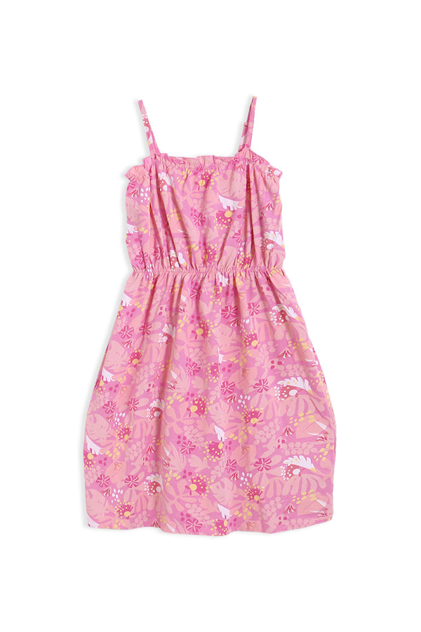 Girls Branded Graphic Romper - Pink