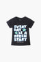 Girls Branded Graphic T-Shirt - Black