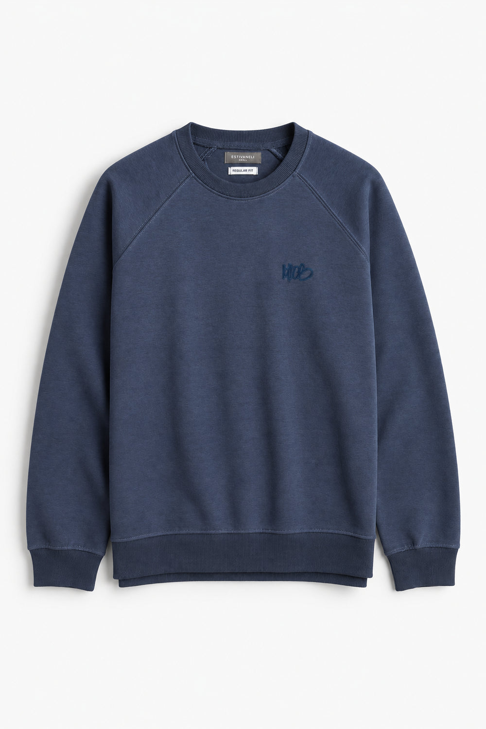 Men Branded Graphic Sweatshirt - Navy Blue
