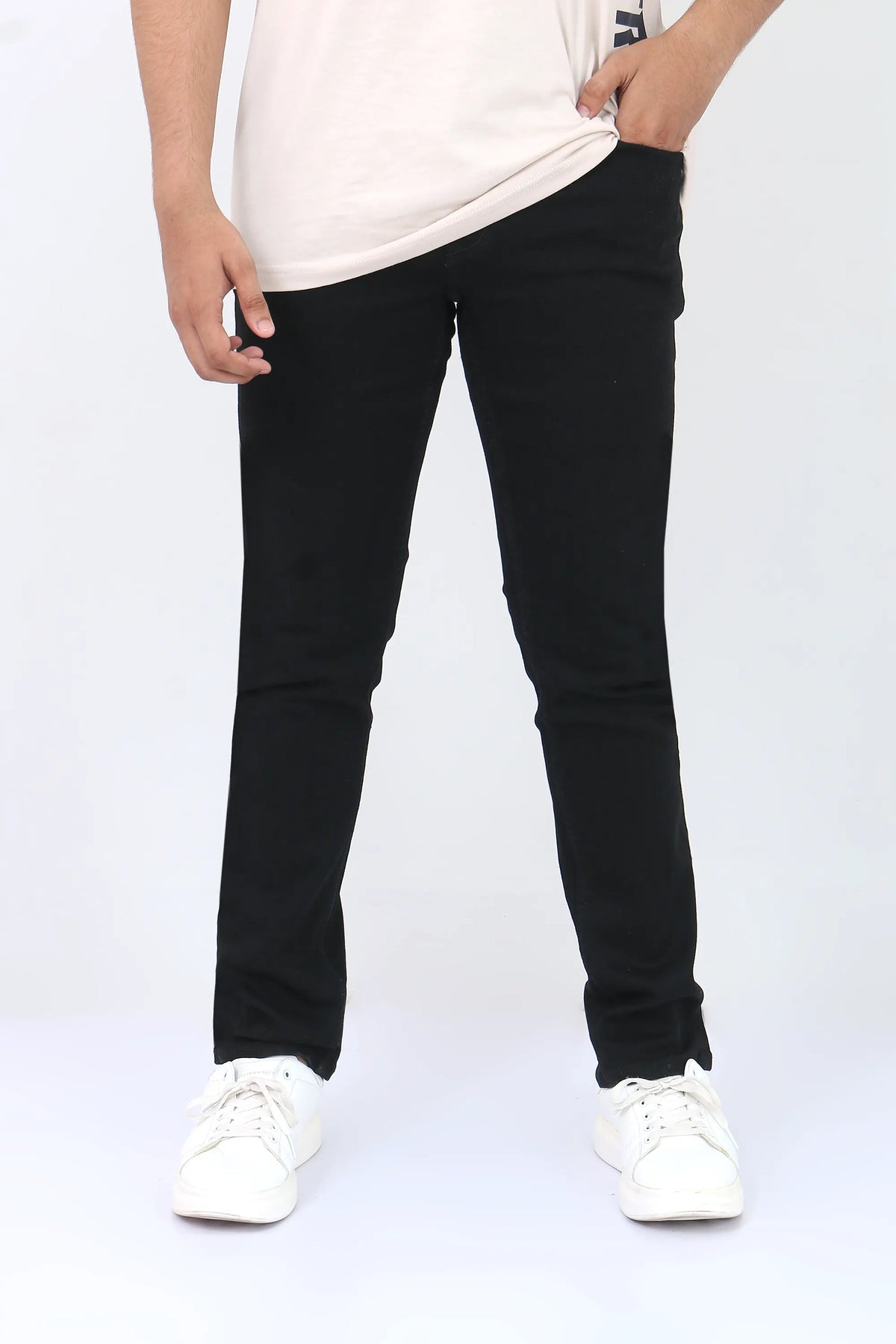 Man Old Navy Straight Fit Denim Jeans - Black