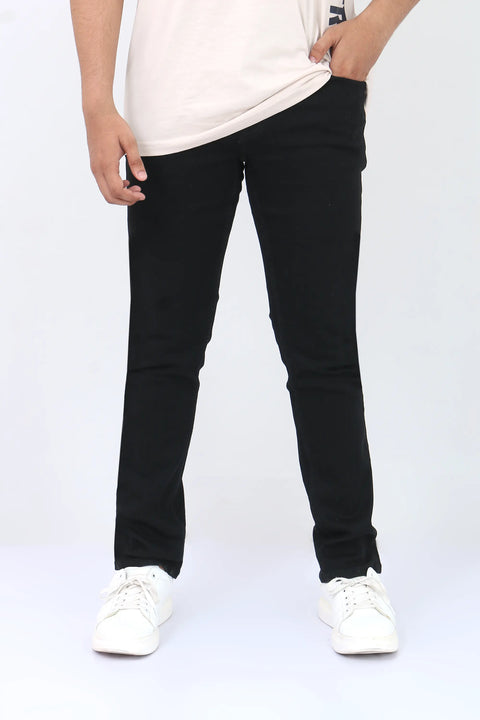 Man Old Navy Straight Fit Denim Jeans - Black