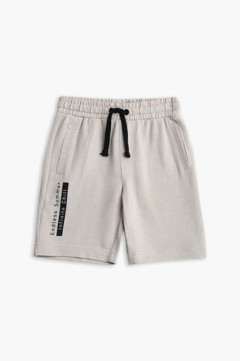 Boy Branded Graphic Short - Fawn