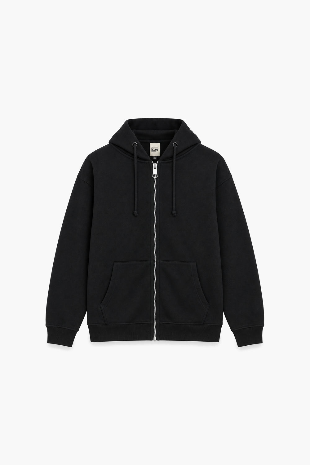Women Branded Fleece Zipper Hoodie - Black