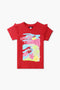 Girls Branded Graphic T-Shirt - Red