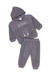 Boys Graphic 2-Piece Hoodie Suit 1025-A - Grey