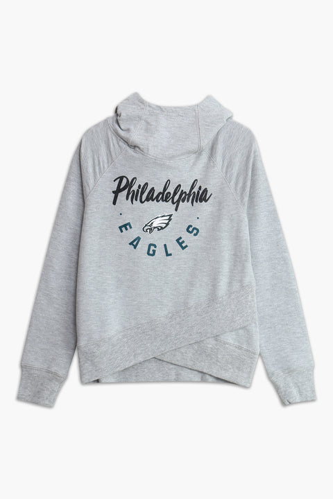 Girls Branded Pullover Hoodie - Grey