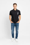 Men Branded Polo - Black