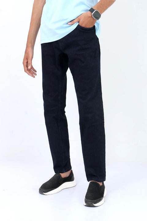 Man branded Straight Fit Denim Jeans - D/Blue