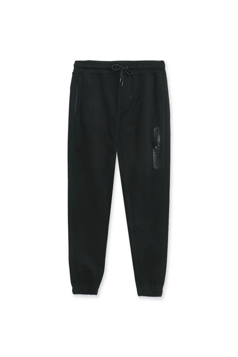 Men Branded Trouser - Black