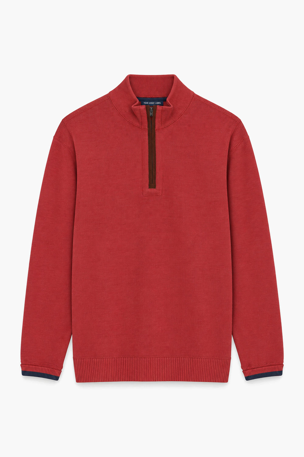 Men Branded Mockneck - Red