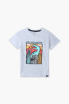 Boys Branded Graphic T-Shirt - Heather Grey