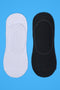 Men's No Show Socks Pack of 2- Black And White