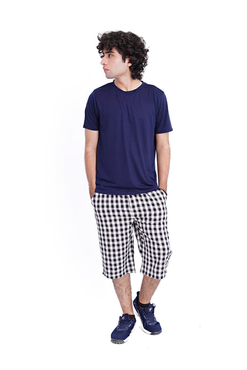 Men Branded R-Neck Tee - Navy